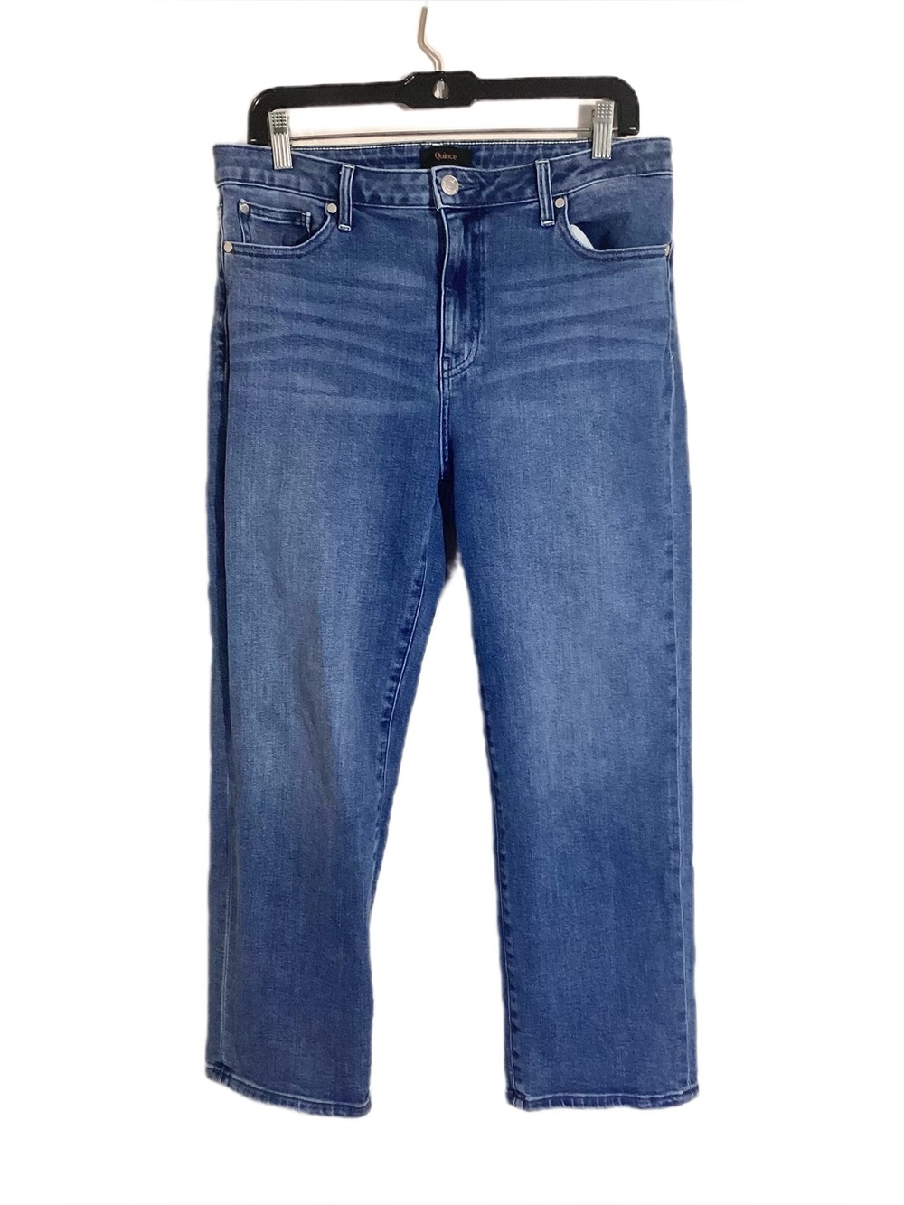 Quince Womens Stretch High Rise Straight Leg Jeans Size 31
